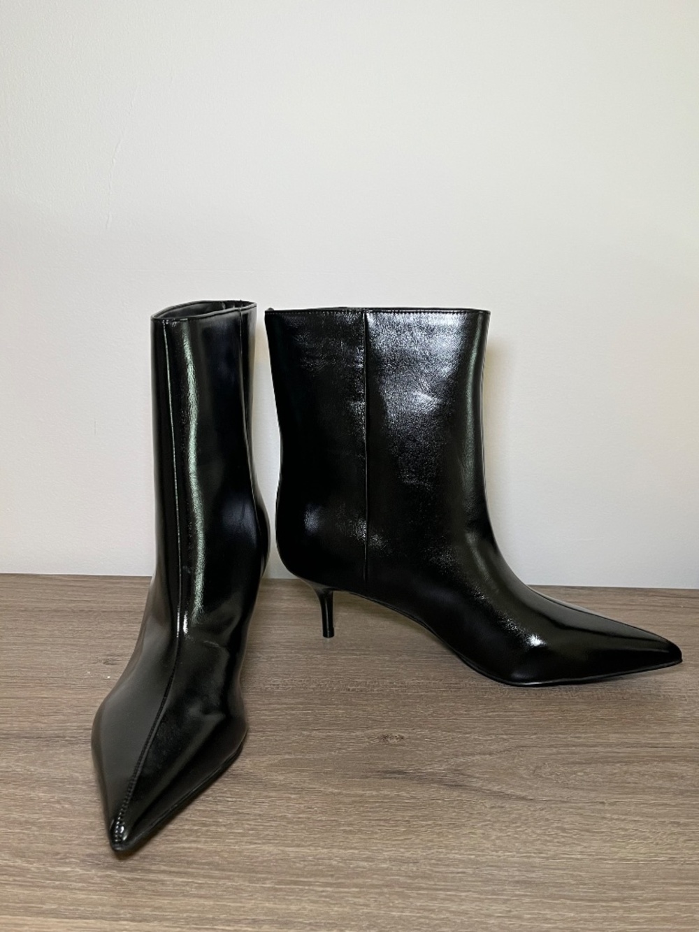 Nine West Ohmy Dress Ankle Leather Booties - Picture 4 of 5